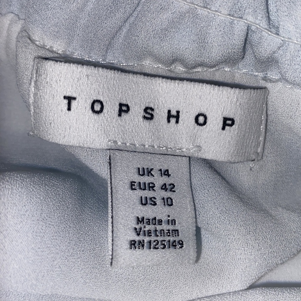 NWOT TOPSHOP Gingham Smocked Tiered Midi Skirt 10 - Picture 3 of 6